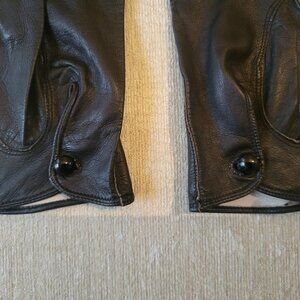Gant Jonquet Vintage Black Leather Gloves, Made in France